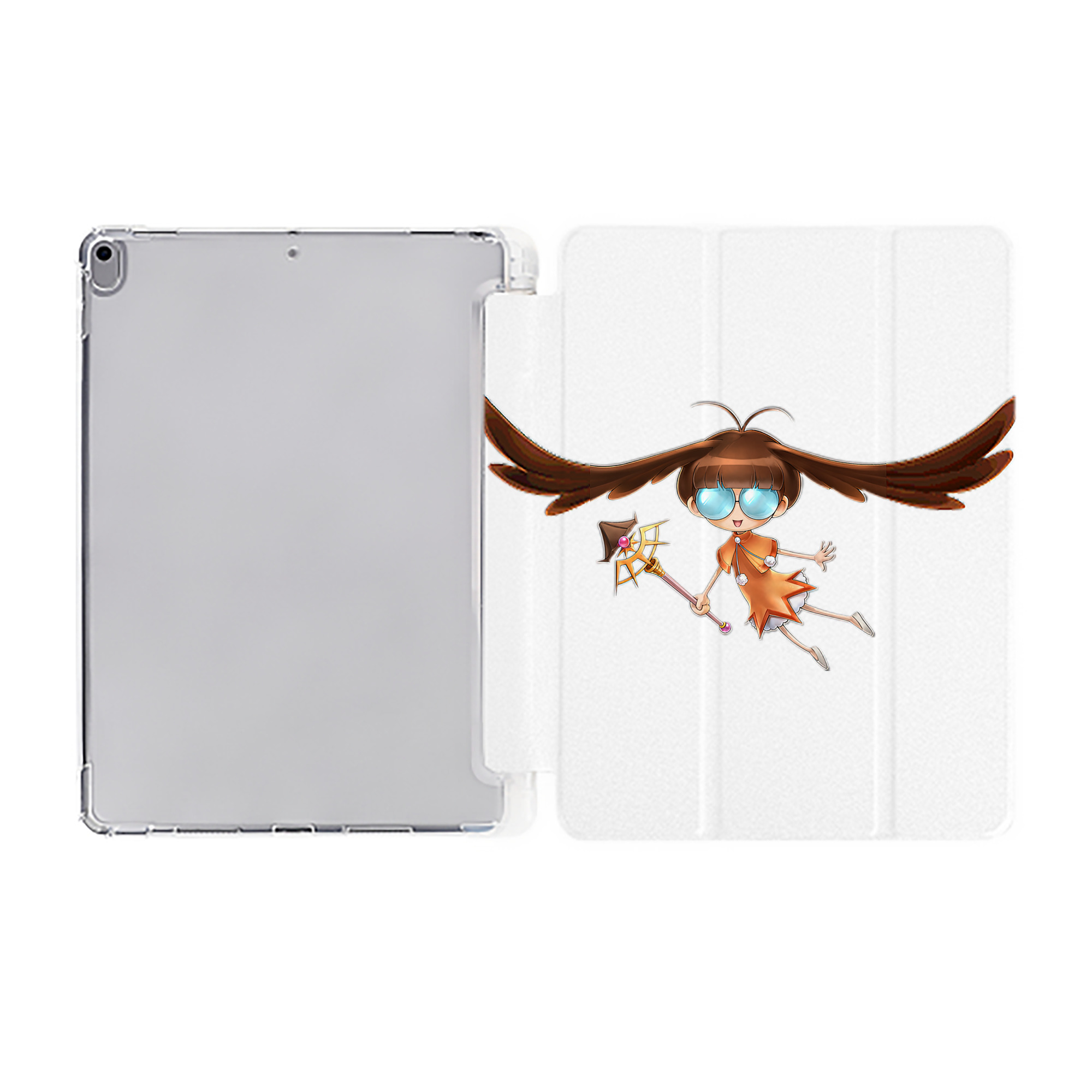 （画像用） 遊☆戯☆王 Yu-Gi-Oh! IPad ケース ペン収納付き 三つ折りスタンド PUレザー×シリコン 対応機種9.5/10.5/10.9インチ